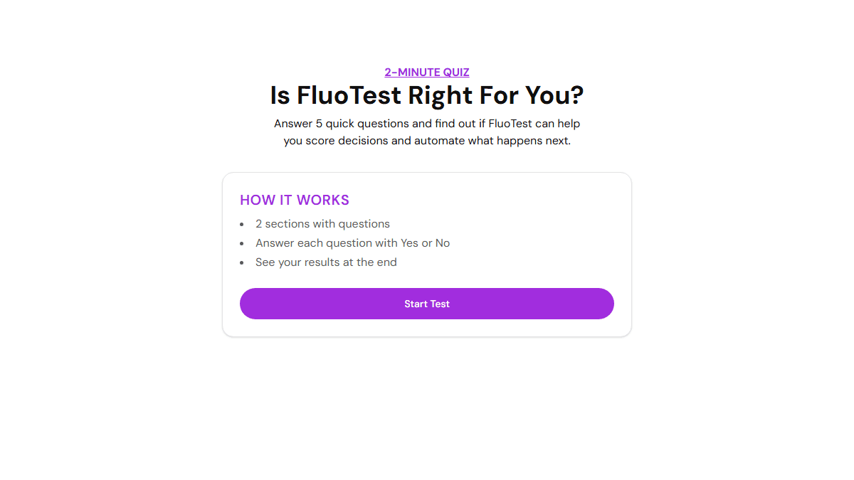 The FluoTest quiz builder