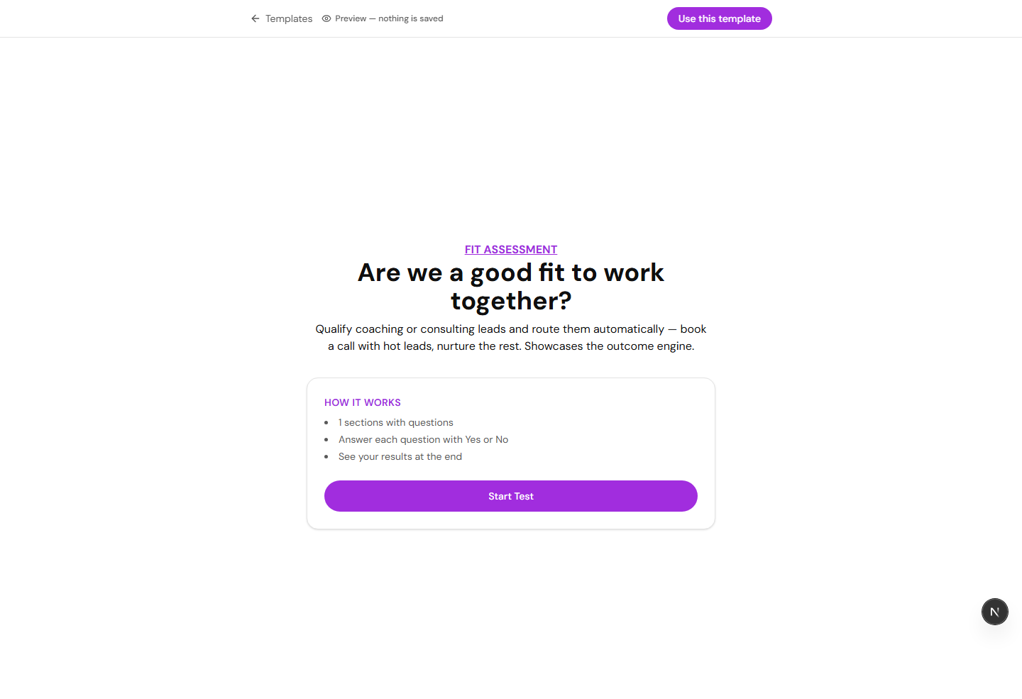 Are we a good fit to work together?