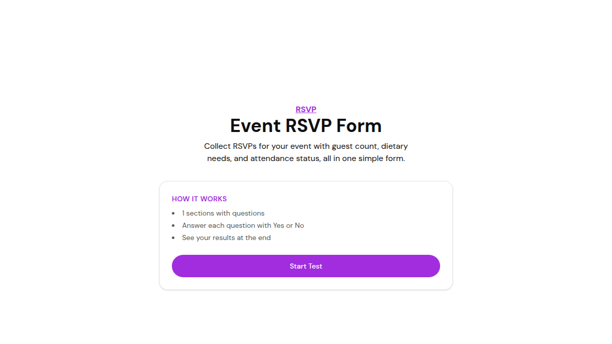 RSVP-formulier voor je evenement