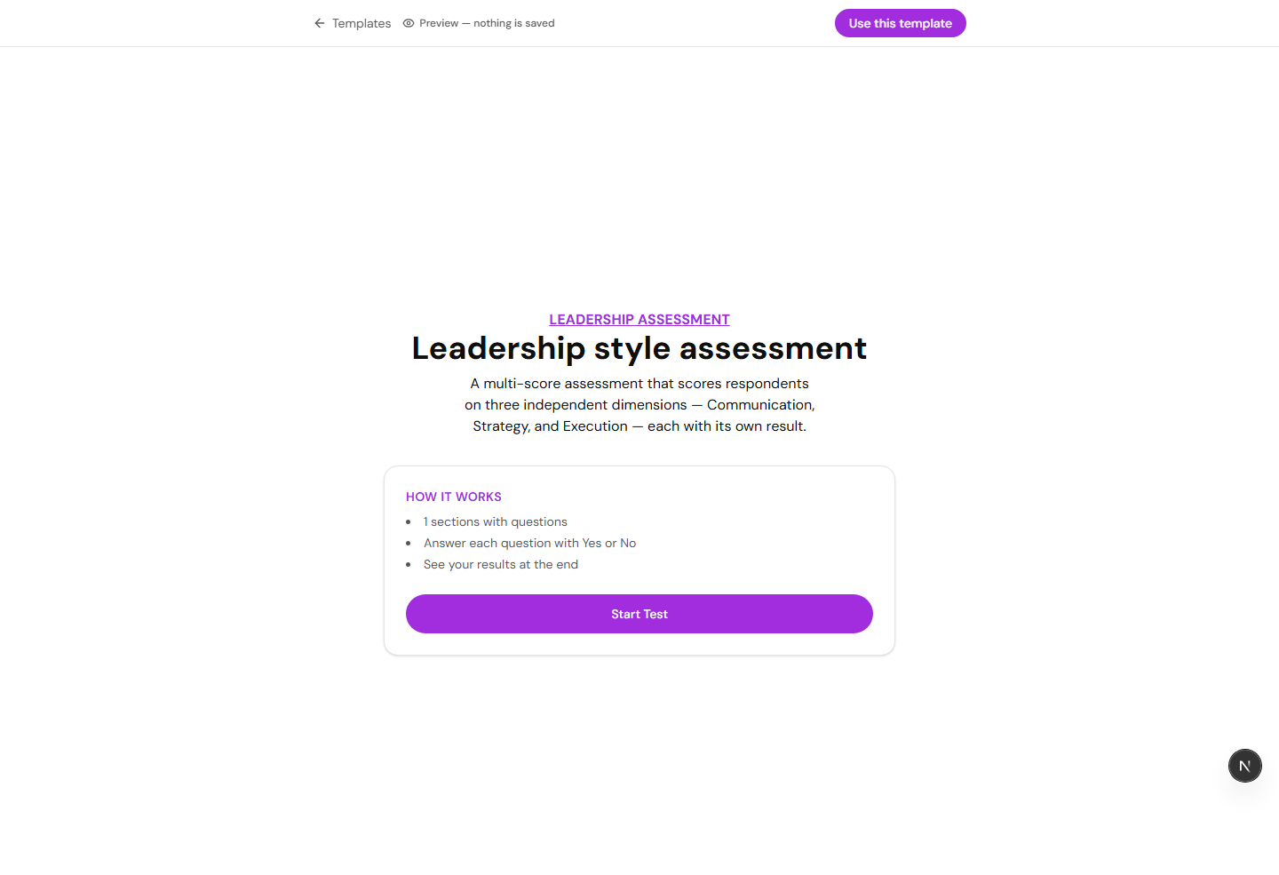 Leadership style assessment