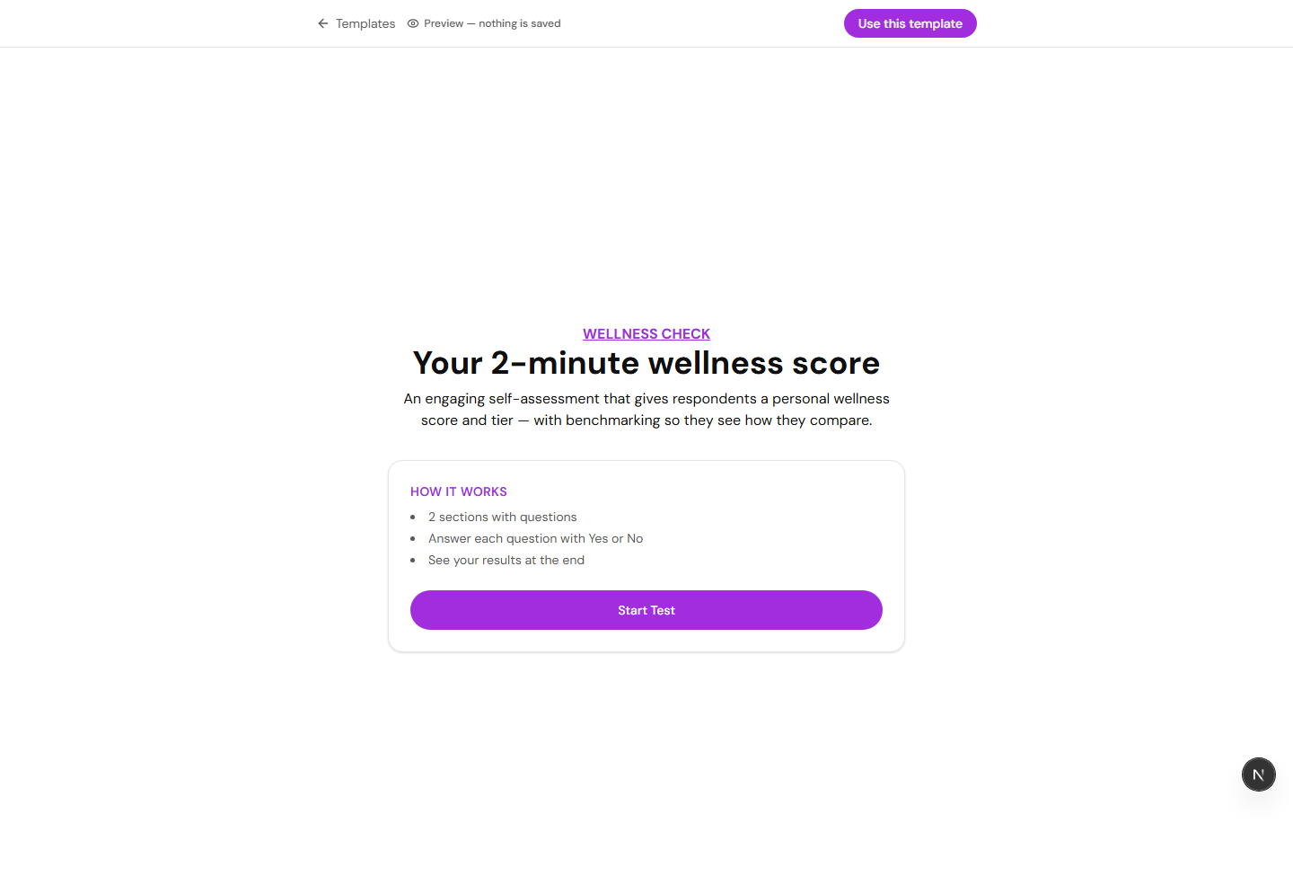 Your 2-minute wellness score